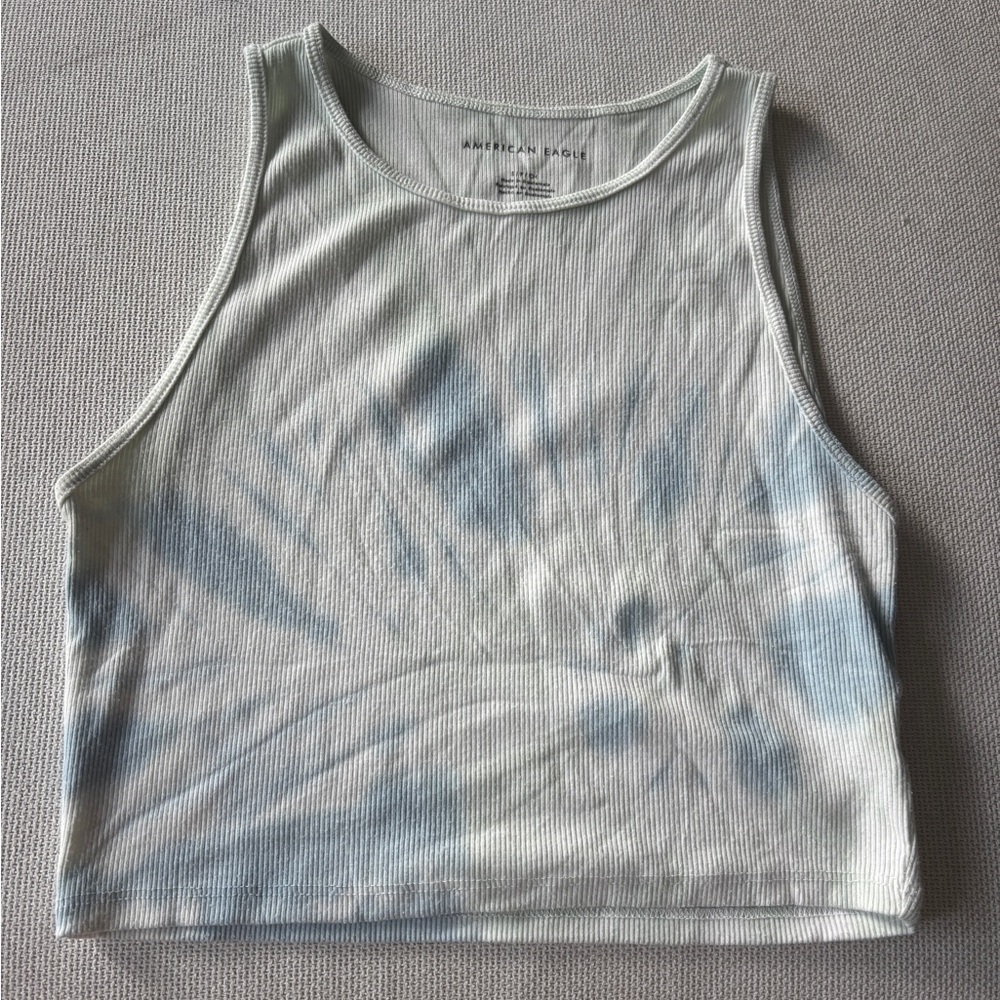 Tie-Dye American Eagle cropped tank